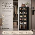Folding shoe rack, magnetictransparent door shoe cabinet