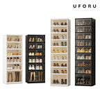 Folding shoe rack, magnetictransparent door shoe cabinet