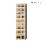 Folding shoe rack, magnetictransparent door shoe cabinet