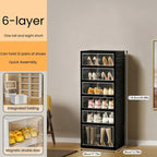 Folding shoe rack, magnetictransparent door shoe cabinet