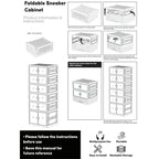 Folding shoe rack, magnetictransparent door shoe cabinet